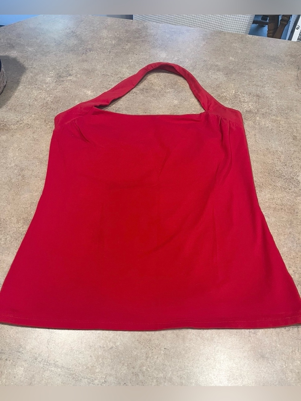 Victoria's Secret Red Halter Tank Top - Size L - Built-In-Bra